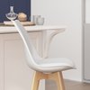Flash Furniture 27 Inch White Plastic and LeatherSoft Barstools, PK 2 CH-210925-7-WH-GG